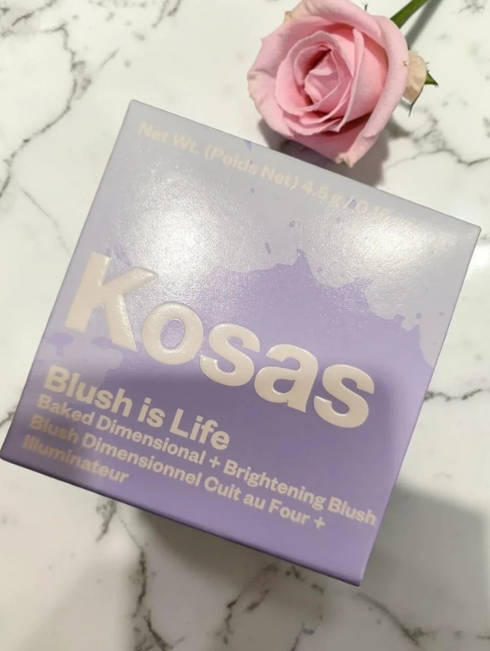 Kosas Brightening Blush & Illuminator In Butterflies- Cool Baby Pink